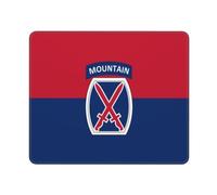 Flag Of The United States Army 10Th Mountain Division Print Mousepad With Stitched Edges Mouse Pad Comfortable Mousemat For Pc Work Travel 25X30Cm