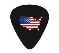 Flag Of The United States Map Guitar Picks Plectrums For Guitar Bass 12 Pack