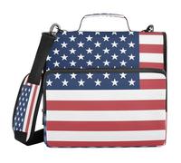 Flag of The United States Minor Outlying Islands 3 Ringing 1.5 inch Organizer Binder with Handle Waterproof School Supplies Organizer for School and Office