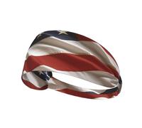 Flag of The United States of America Sports Head Tie for Men and Women-Headband Karate Tie Back Sweat Wicking Workout Head Band,Perfect for Running