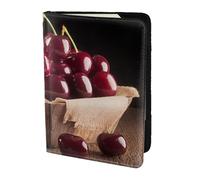 Flag of the United States of America Travel Passport Holder Cover Wallet Leather Case Travel Essentials Luggage Accessories, Red Fruit, One Size, Contemporary