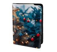Flag of the United States of America Travel Passport Holder Cover Wallet Leather Case Travel Essentials Luggage Accessories, Dress Up The Beautiful Christmas Tree, One Size, Contemporary