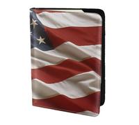 Flag of the United States of America Travel Passport Holder Cover Wallet Leather Case Travel Essentials Luggage Accessories, Flag Of The United States Of America, One Size, Contemporary