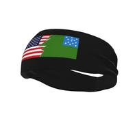 Flag of The Vermont Republic and America Headbands Men Women Non Slip Wicking Sports Sweatband for Gym Basketball Yoga Hairbands