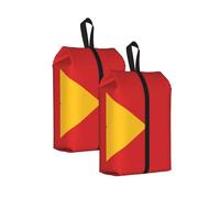 Flag of Timor-Leste Print Shoe Storage Bag, One Size Waterproof Shoe Pouch with Handle, for Gym Travel and Daily Use Organizer