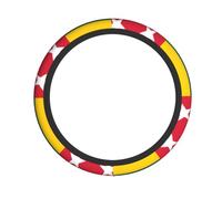 Flag of Togo Steering Wheel Cover, 15 Inch Universal Protective Cover, Soft Breathable Durable Full Surround Sports Car Accessories