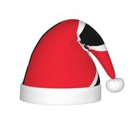 Flag of Trinidad and Tobago Christmas Hat - Classic Santa Xmas & New Year Party Headwear - Perfect for Holiday Celebrations, Halloween