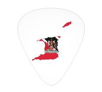 Flag Of Trinidad And Tobago Map Guitar Picks Plectrums For Guitar Bass 12 Pack