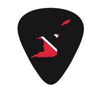 Flag Of Trinidad And Tobago Map Guitar Picks Plectrums For Guitar Bass 12 Pack