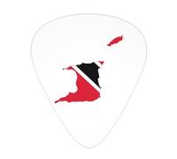 Flag Of Trinidad And Tobago Map Guitar Picks Plectrums For Guitar Bass 12 Pack