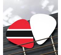 Flag of Trinidad and Tobago Patterned guitar pick set - (thin/medium/thick), widely compatible with all kinds of stringed instruments,