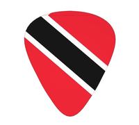 Flag of Trinidad and Tobago Stylish and durable guitar picks, three types of thin, medium and heavy guitar picks (12 pieces), suitable for guitar, bass, electric guitar, ukulele,