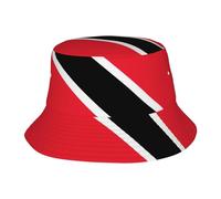 Flag of Trinidad and Tobago Unisex Fisherman hat, Suitable for Summer Travel, Suitable for Women, Men or Teenagers, Making Travel More Beautiful Black, Black, One Size, Black, One Size