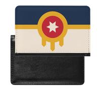 Flag of Tulsa Travel Passport Covers Unisex Wallet Holder Slim RFID Blocking Card Case Protector Essentials
