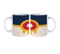 Flag of Tulsa White Coffee Mug with Handle Personalized Ceramic Cup Gift for Men Women