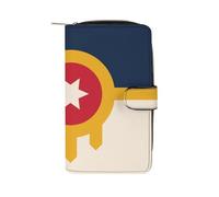 Flag of Tulsa Women's Wallet Leather Bifold Blocking Card Holder Trendy Ladies Clutch Purse 19.7x11x3.5cm