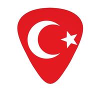 Flag of Turkey 12 guitar picks per pack, available in 3 different thicknesses, suitable for electric guitars, ukuleles, etc.