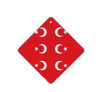 Flag Of Turkey Car Air Fresheners Cards - Set Of 4 Pieces,For Cars & Home, Long-Lasting Lavender Fragrance