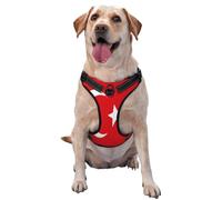 Flag Of Turkey Dog Harness For Small, Medium, And Large Dogs â€“ Reflective Straps, Adjustable Fit With Quick-Release Buckles