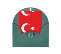 Flag of Turkey Greeting card, blank inner page, includes envelope, 10 cm x 15 cm, for anniversary and party invitations.