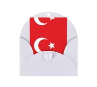 Flag of Turkey Greeting card, blank inner page, includes envelope, 10cm x 15cm.