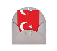 Flag of Turkey Greeting card, blank inner page, includes envelope, 10cm x 15cm.