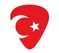Flag of Turkey Guitar paddles, bass guitar, electric guitar or Hawaii four strings (12 packs, thin, medium, heavy)