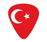 Flag of Turkey Guitar picks, 12 pieces per pack, 3 different thicknesses, suitable for guitar, bass, ukulele and other instruments.