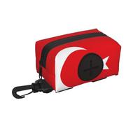 Flag Of Turkey Pet Travel Waste Bag Storage Bag. Convenient Storage, Suitable For Leash, With Zipper, Easy To Carry When Traveling.