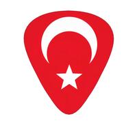 Flag of Turkey print Guitar Picks 12 Pack Assorted Thickness for Guitar,ukulele,0.46/0.71/0.96mm