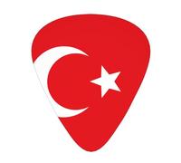 Flag of Turkey Printed guitar picks, set of 12, three thicknesses, suitable for guitar and ukulele, as a gift