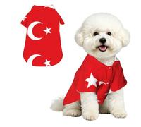 Flag of Turkey Soft Breathable Hawaiian Dog Shirt