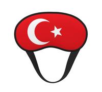 Flag of Turkey Universal Lightweight Eye Mask: Great for Travel, Office Naps and Shift Work. Provides a Comfortable Sleeping Environment