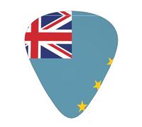 Flag of Tuvalu guitar pick set, 3 different thicknesses, 12 pieces for a variety of instruments