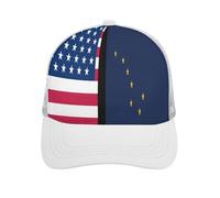 Flag of U.S.A and Alaska Baseball Caps Classic Hats Adjustable Hip Hop Hat Trendy Sport Cap for Men Women