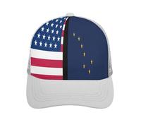 Flag of U.S.A and Alaska Baseball Caps Classic Hats Adjustable Hip Hop Hat Trendy Sport Cap for Men Women