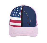 Flag of U.S.A and Alaska Baseball Caps Classic Hats Adjustable Hip Hop Hat Trendy Sport Cap for Men Women