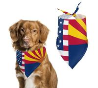 Flag of U.S.A And Arizona Pet Triangle Bandana Soft Puppy Scarfs Dog Cat Gifts for Small Medium Pets