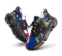 Flag of U.S.A and Nebraska Men's Running Shoes 11men（EUR45）