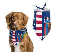 Flag of U.S.A And New York Pet Triangle Bandana Soft Puppy Scarfs Dog Cat Gifts for Small Medium Pets