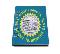 Flag of U.S.A And South Dakota 6 Ring Refillable Notebook Binder A5 Planner Book Foldable Loose-Leaf Notebooks with 90 Sheets Paper