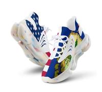 Flag of U.S.A and Vermont Men's Sneaker Lightweight Running Shoe