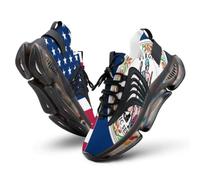 Flag of U.S.A and Virginia Men's Sneaker Lightweight Running Shoe