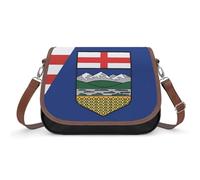 Flag of U.S. Alberta Flag Travel Crossbody Bags for Women Shoulder Handbags with Adjustable Strap Satchel Purse