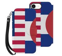Flag of U.S. And Colorado Mobile Phone Front Flip Cases Compatible with iPhone 16/16 Plus/16 Pro/16 Pro Max/16 E Anti-Scratch Covers