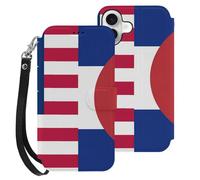 Flag of U.S. And Colorado Mobile Phone Front Flip Cases Compatible with iPhone 16/16 Plus/16 Pro/16 Pro Max/16 E Anti-Scratch Covers