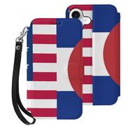 Flag of U.S. And Colorado Mobile Phone Front Flip Cases Compatible with iPhone 17/17 Air/17 Pro/17 Pro Max Anti-Scratch Covers