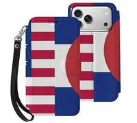 Flag of U.S. And Colorado Mobile Phone Front Flip Cases Compatible with iPhone 17/17 Air/17 Pro/17 Pro Max Anti-Scratch Covers