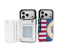 Flag of U.S. And Minnesota Mobile Phone Flip Cases Compatible with iPhone 17/17 Air/17 Pro/17 Pro Max Anti-Scratch Covers