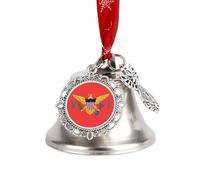 Flag of U.S. Virgin Islands Christmas Bell & Sleigh Bells for Tree Decoration Hanging Ornaments Festive Decor Wing Bell